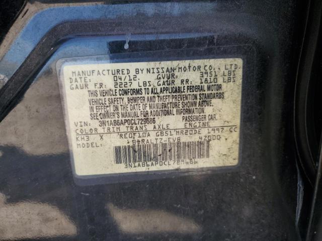 3N1AB6AP0CL729686 - 2012 NISSAN SENTRA 2.0 BLACK photo 13