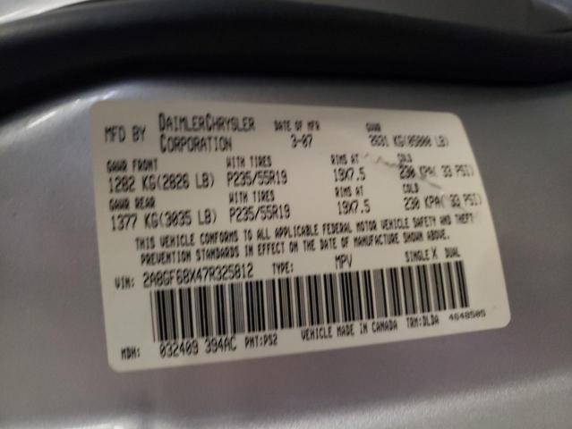 2A8GF68X47R325812 - 2007 CHRYSLER PACIFICA TOURING SILVER photo 14