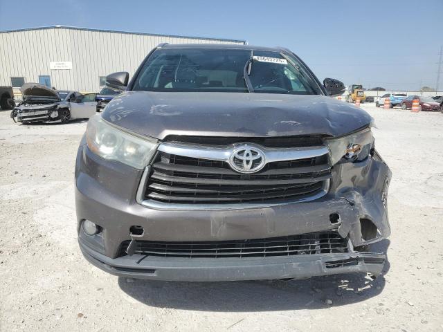5TDKKRFH8GS134993 - 2016 TOYOTA HIGHLANDER XLE GRAY photo 5
