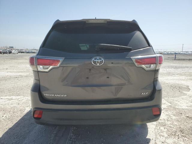 5TDKKRFH8GS134993 - 2016 TOYOTA HIGHLANDER XLE GRAY photo 6