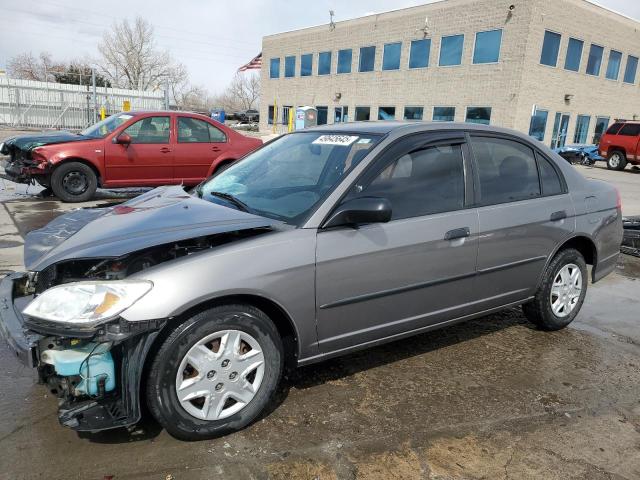 1HGES16385L005221 - 2005 HONDA CIVIC DX VP Մոխրագույն լուսանկար 1