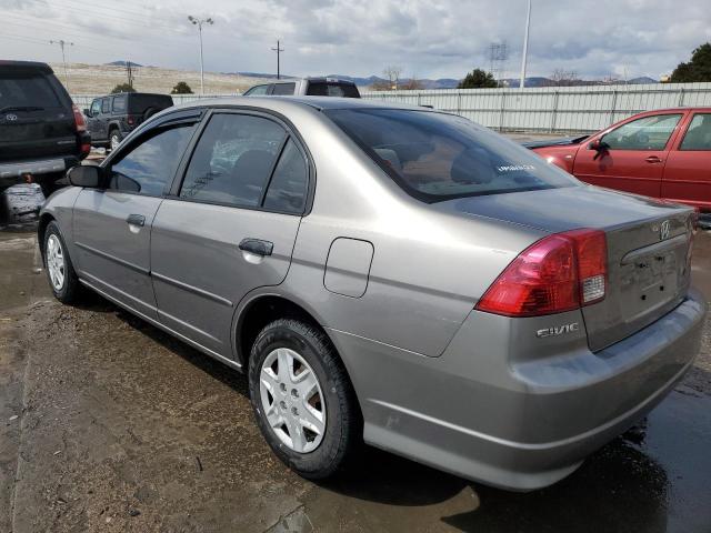 1HGES16385L005221 - 2005 HONDA CIVIC DX VP Մոխրագույն լուսանկար 2