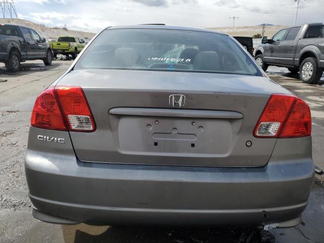 1HGES16385L005221 - 2005 HONDA CIVIC DX VP Մոխրագույն լուսանկար 6
