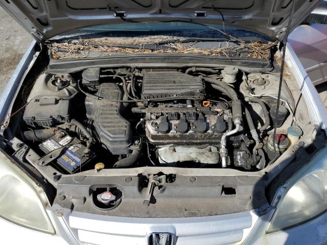 2HGES16502H529232 - 2002 HONDA CIVIC LX SILVER photo 11