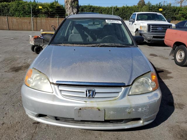 2HGES16502H529232 - 2002 HONDA CIVIC LX SILVER photo 5