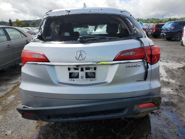 5J8TB4H5XFL001275 - 2015 ACURA RDX TECHNOLOGY SILVER photo 6