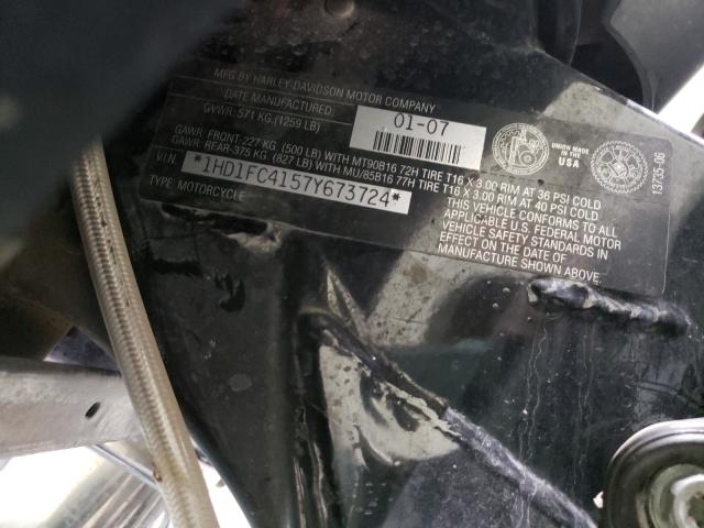 1HD1FC4157Y673724 - 2007 HARLEY-DAVIDSON FLHTCUI ლურჯი ფოტო 10