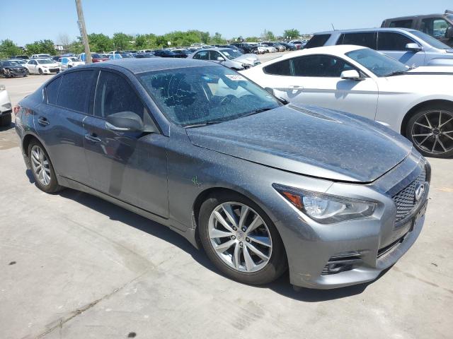 JN1BV7ARXFM414374 - 2015 INFINITI Q50 BASE GRAY photo 4