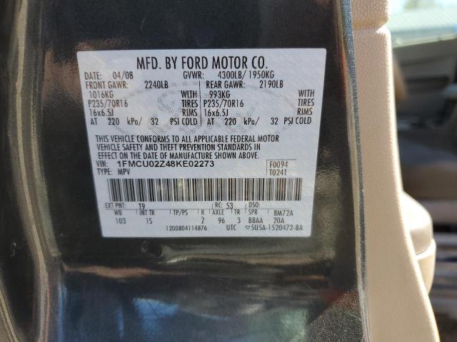 1FMCU02Z48KE02273 - 2008 FORD ESCAPE XLS BLUE photo 12