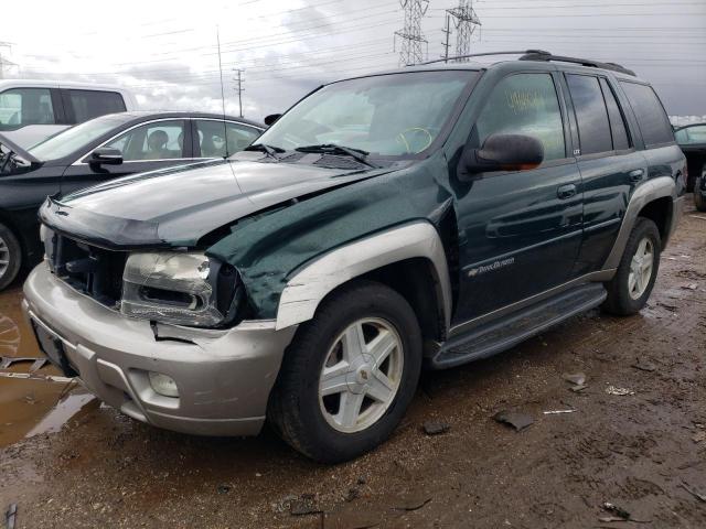 1GNDT13S522340657 - 2002 CHEVROLET TRAILBLAZE GREEN photo 1