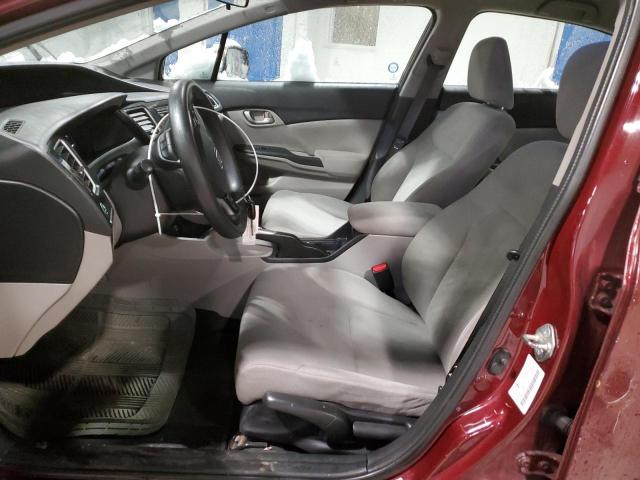 2HGFB2F41DH003650 - 2013 HONDA CIVIC LX BURGUNDY photo 7