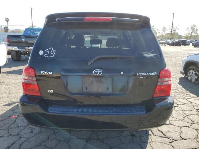 JTEGF21A610014384 - 2001 TOYOTA HIGHLANDER BLACK photo 6