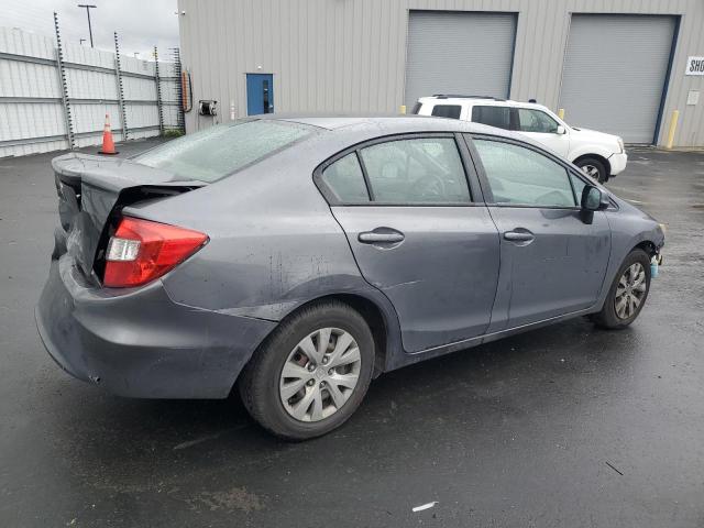 19XFB2F53CE332593 - 2012 HONDA CIVIC LX GRAY photo 3