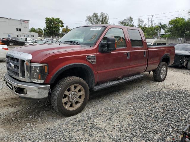 1FTWW31R08EB56898 - 2008 FORD F350 SRW SUPER DUTY MAROON photo 1