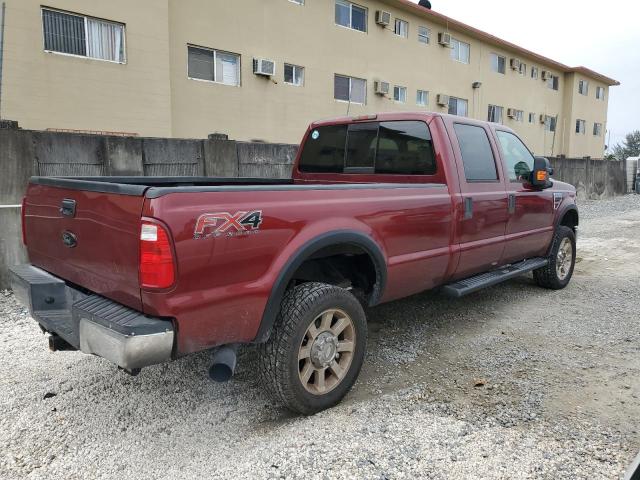 1FTWW31R08EB56898 - 2008 FORD F350 SRW SUPER DUTY MAROON photo 3