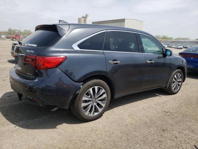 5FRYD4H42GB043335 - 2016 ACURA MDX TECHNOLOGY GRAY photo 3