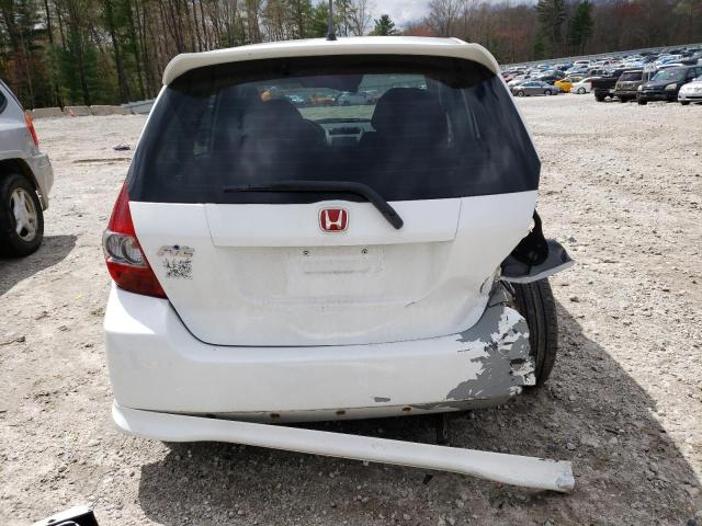 JHMGD38647S016731 - 2007 HONDA FIT S WHITE photo 6