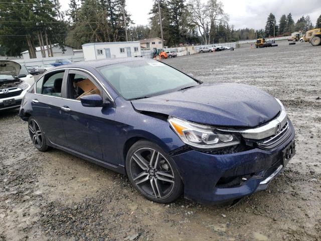 1HGCR2F17HA250227 - 2017 HONDA ACCORD SPORT SPECIAL EDITION BLUE photo 4