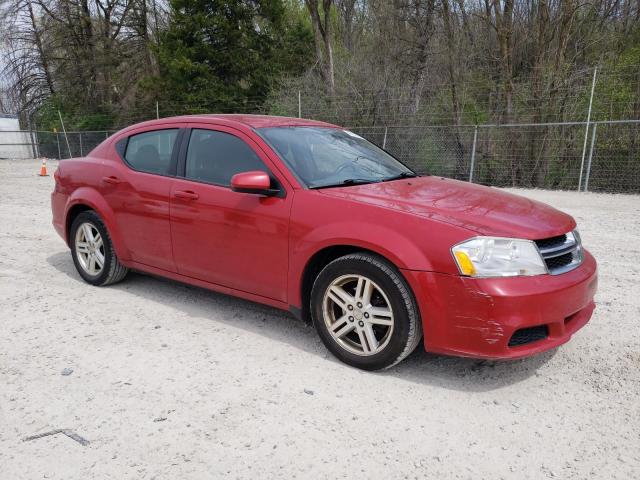 1C3CDZCB0CN260266 - 2012 DODGE AVENGER SXT RED photo 4