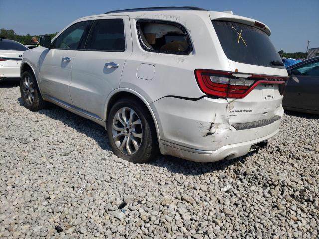 1C4SDJET3HC679004 - 2017 DODGE DURANGO CITADEL WHITE photo 2