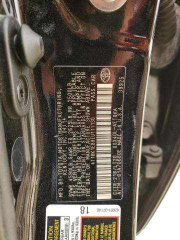 4T1BK1EB9EU111130 - 2014 TOYOTA AVALON BASE BLACK photo 12