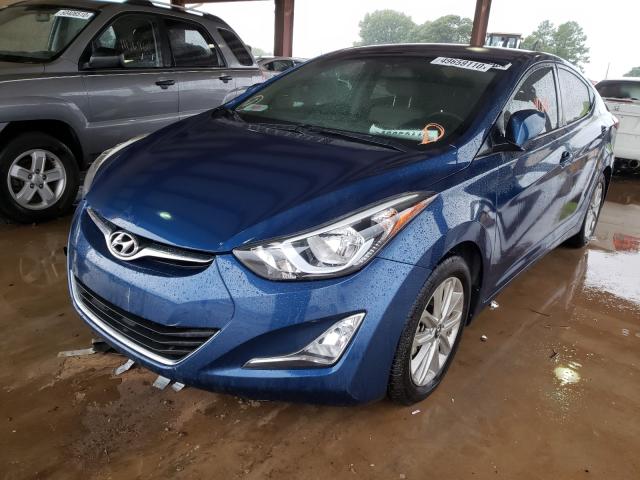 KMHDH4AE4GU542177 - 2016 HYUNDAI ELANTRA SE BLUE photo 2