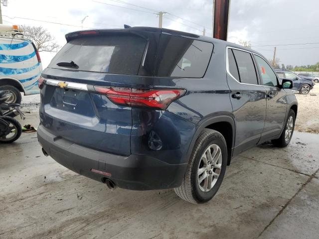 1GNERFKW0NJ145872 - 2022 CHEVROLET TRAVERSE LS BLUE photo 3