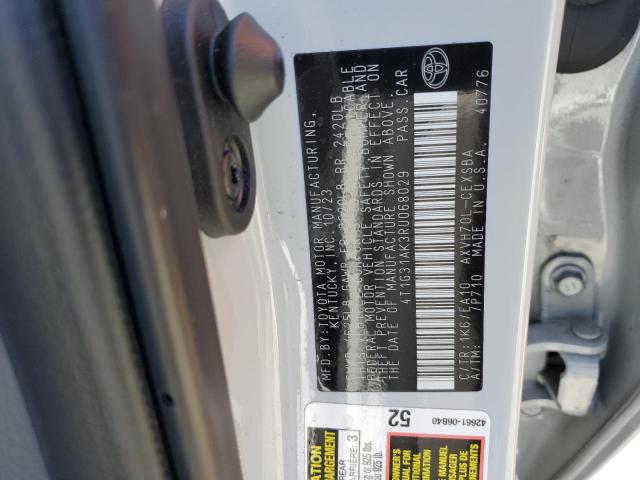 4T1G31AK3RU068029 - 2024 TOYOTA CAMRY SE NIGHT SHADE WHITE photo 13