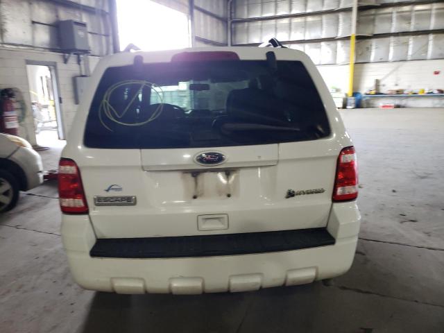 1FMCU5K30AKC17068 - 2010 FORD ESCAPE HYBRID WHITE photo 6