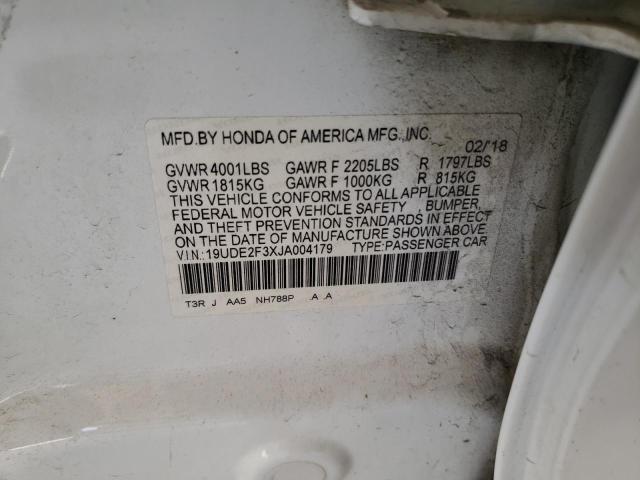 19UDE2F3XJA004179 - 2018 ACURA ILX BASE WATCH PLUS WHITE photo 12