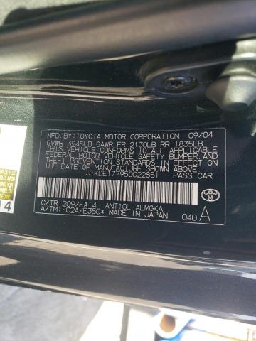 JTKDE177950022851 - 2005 TOYOTA SCION TC Qara foto 12