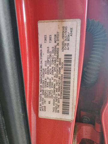 5TEGN92N93Z225048 - 2003 TOYOTA TACOMA DOUBLE CAB PRERUNNER RED photo 12