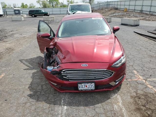 3FA6P0HD3JR267668 - 2018 FORD FUSION SE RED photo 5