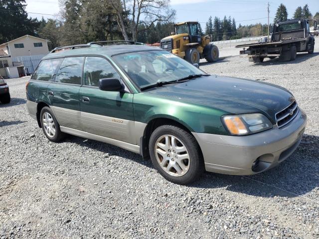 4S3BH665917678083 - 2001 SUBARU LEGACY OUTBACK GREEN photo 4