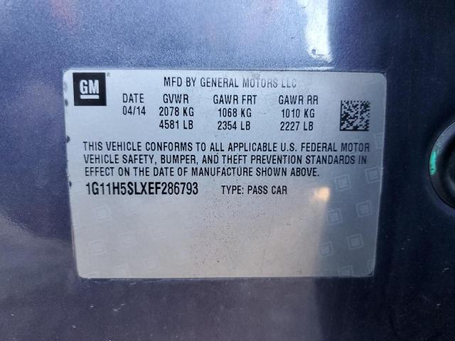 1G11H5SLXEF286793 - 2014 CHEVROLET MALIBU LTZ BLACK photo 12