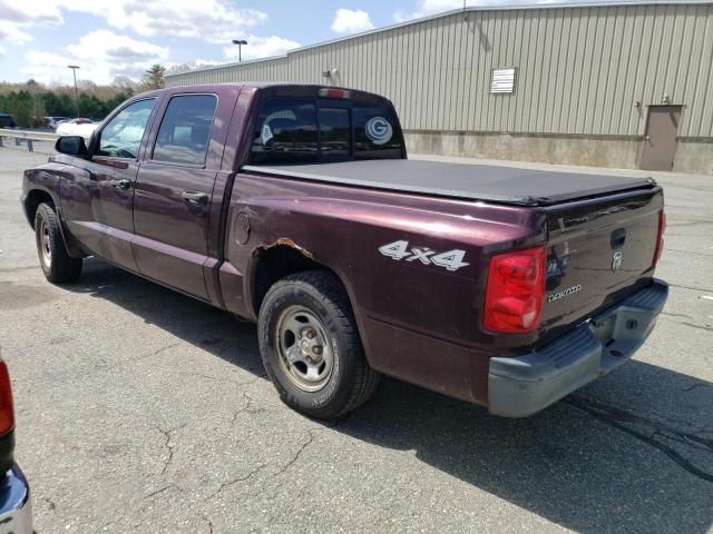 1D7HW28K55S152019 - 2005 DODGE DAKOTA QUAD MAROON photo 2