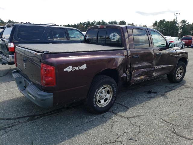 1D7HW28K55S152019 - 2005 DODGE DAKOTA QUAD MAROON photo 3