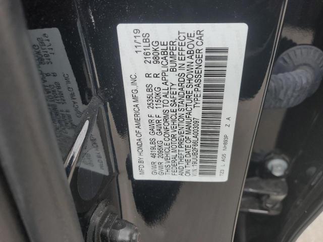 19UUB2F66LA003097 - 2020 ACURA TLX TECHNOLOGY 黑色 照片 12