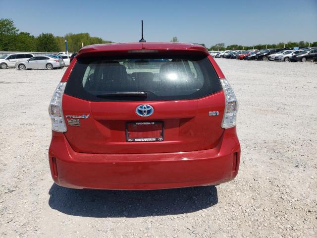 JTDZN3EU3E3330372 - 2014 TOYOTA PRIUS V RED photo 6