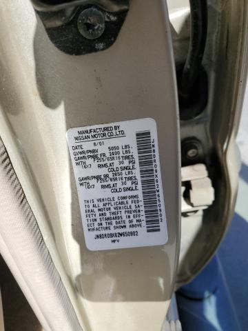 JN8DR09X62W650902 - 2002 NISSAN PATHFINDER LE 金色 照片 12