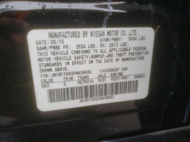 JN1BV7AR2FM408682 - 2015 INFINITI Q50 BASE BLACK photo 12