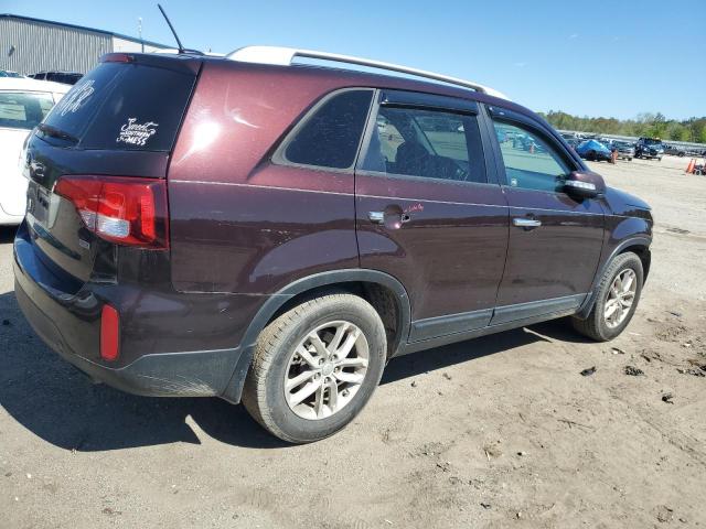 5XYKT3A61FG635445 - 2015 KIA SORENTO LX BURGUNDY photo 3