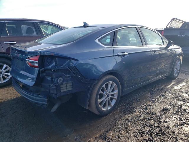 3FA6P0MU5KR272748 - 2019 FORD FUSION SEL BLUE photo 3