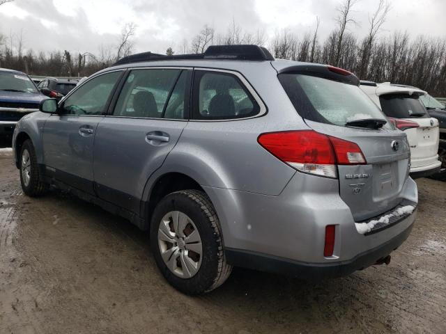 4S4BRBAC4C3213373 - 2012 SUBARU OUTBACK 2.5I SILVER photo 2