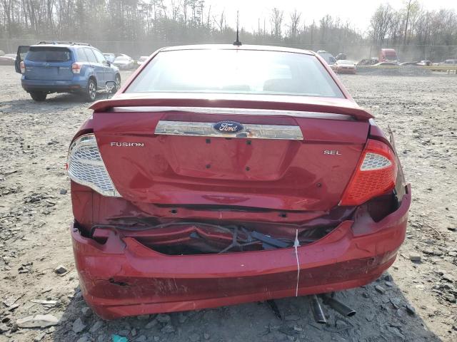 3FAHP0JA0AR427112 - 2010 FORD FUSION SEL RED photo 6