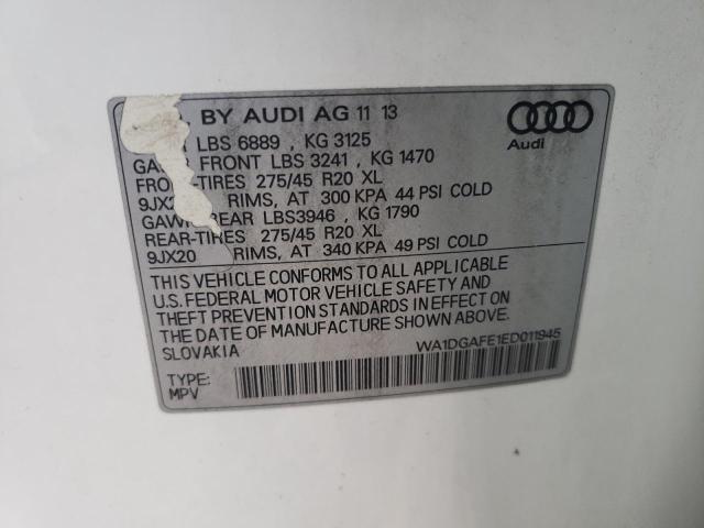 WA1DGAFE1ED011945 - 2014 AUDI Q7 PRESTIGE WHITE photo 13