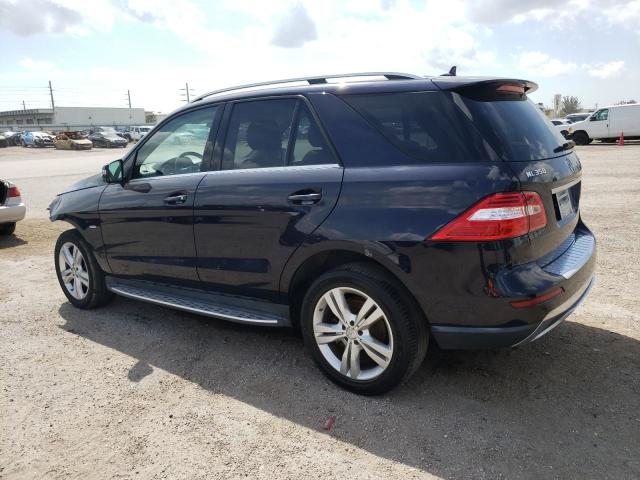 4JGDA5HB3CA037541 - 2012 MERCEDES-BENZ ML 350 4MATIC BLUE photo 2