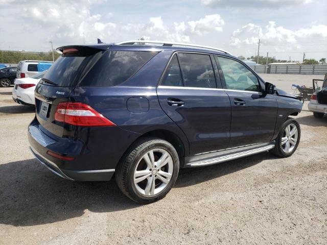 4JGDA5HB3CA037541 - 2012 MERCEDES-BENZ ML 350 4MATIC BLUE photo 3