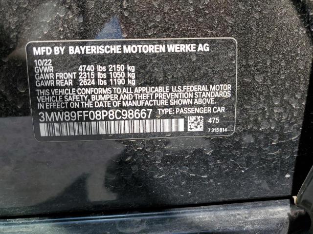 3MW89FF08P8C98667 - 2023 BMW 330XI BLACK photo 13