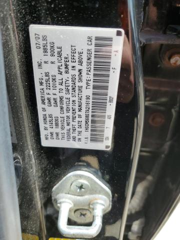 1HGCM56807A216190 - 2007 HONDA ACCORD EX BLACK photo 13